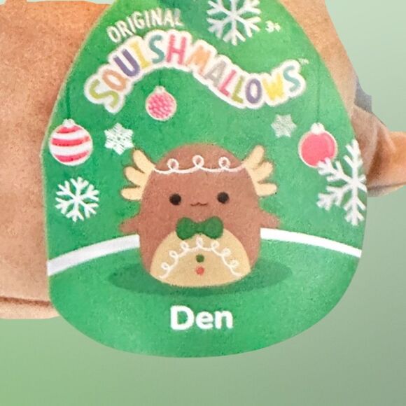 NWT 2023 Holiday Squad Gingerbread Den the Axolotl Squishmallow 8" - Picture 3 of 4